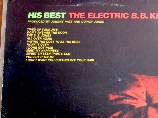 【LP】B.B. King / His Best - The Electric B.B. King_画像2