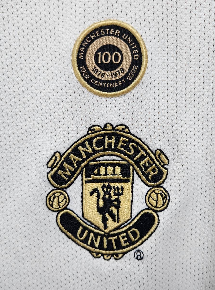 01-02マンチェスターユナイテッド Manchester United(A)#7 ベッカム BECKHAM 100周年 長袖 Umbro正規  UEFA CL XL