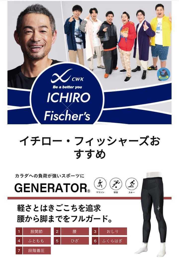 【新品】CW-X●スポーツタイツ●ジェネレーターモデル2.0 下半身フルサポート 吸汗速乾 UVカット 抗菌防臭●メンズ●20900円●イチロー愛用_画像2