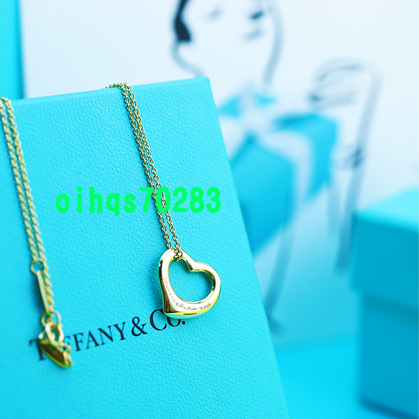 ♪ Оперативное решение ♪ Новый неиспользованный Tiffany &amp; Co. Tiffany Open Heart Collece Gold 16 мм