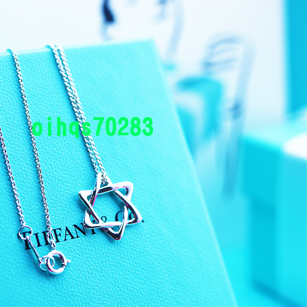 ♪ Оперативное решение ♪ Новая неиспользованная Tiffany &amp; Co. Tiffany Star of Davi David Pendant