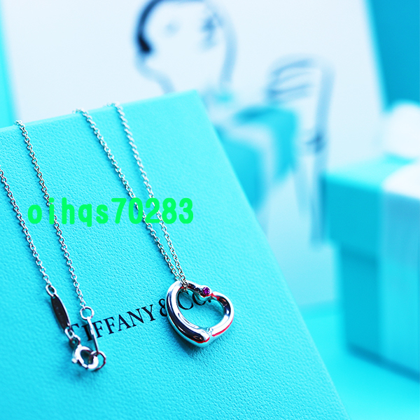 ♪即決♪新品　未使用 TIFFANY &Co. ティファニーオープンハートペンダント　ピンクサファイヤ