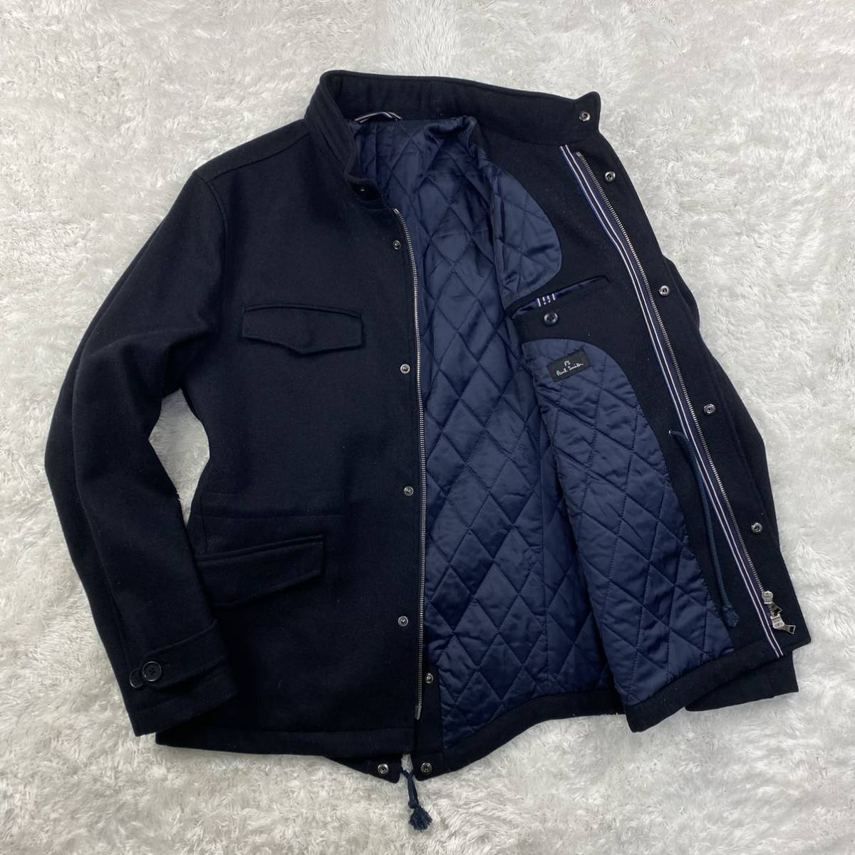 2022年ファッション福袋 ポールスミス【紳士の佇まい・極上カシミヤ】PS Paul Smith キルティング ジャケット Pコート Lサイズ ジップ ボタン ネイビー 紺 ウール Lサイズ 2022年ファッション福袋 ポールスミス【紳士の佇まい・極上カシミヤ】PS Paul Smith キルティング ジャケット Pコート Lサイズ ジップ ボタン ネイビー 紺 ウール Lサイズ