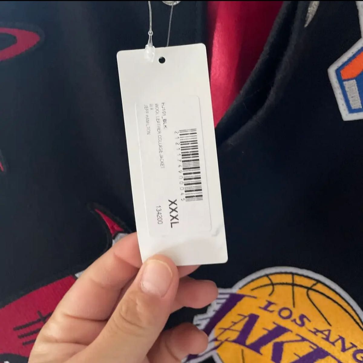 NBA ジェフハミルトン 全チームロゴ スタジャンJACKET 3XL-