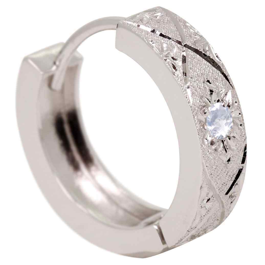 フープピアス プラチナ 両耳用 ピアス ロイヤルブルームーン