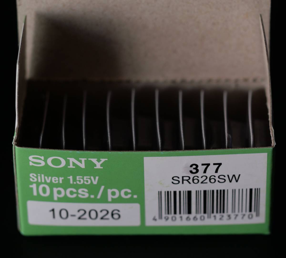 ●即決【送料63円】1個60円 ソニー（SONY） SR626SW(377)  酸化銀電池 使用推奨期限：2026年10月●の画像3