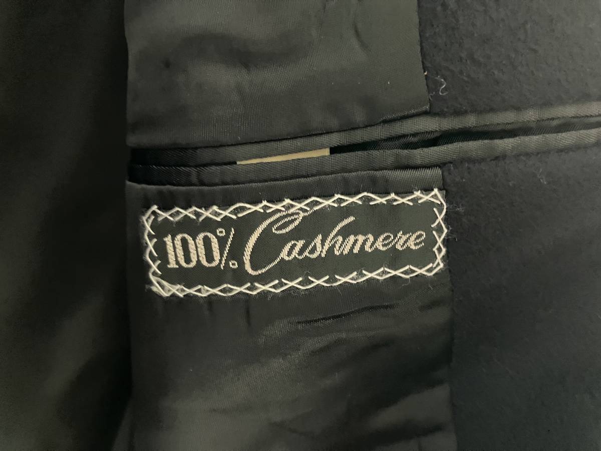 ハンドメイド 最高級 チェスターバリー カシミア100% ネイビー