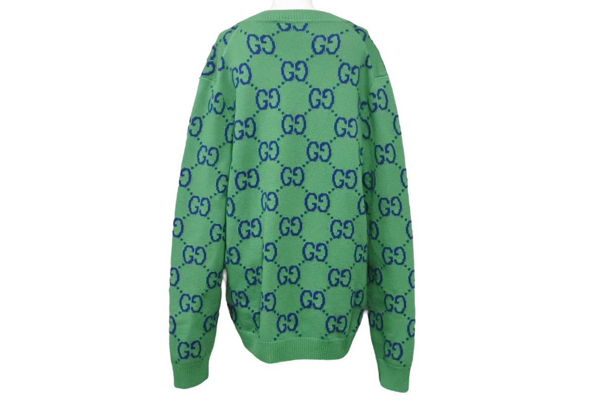新品未使用 GUCCI グッチ ブルー GGロゴ 正規品 ウール 674043XKB3V