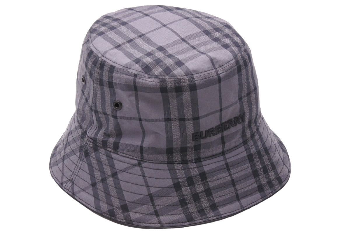新品 BURBERRY モノグラム コットンブレンド バケットハット L ハット