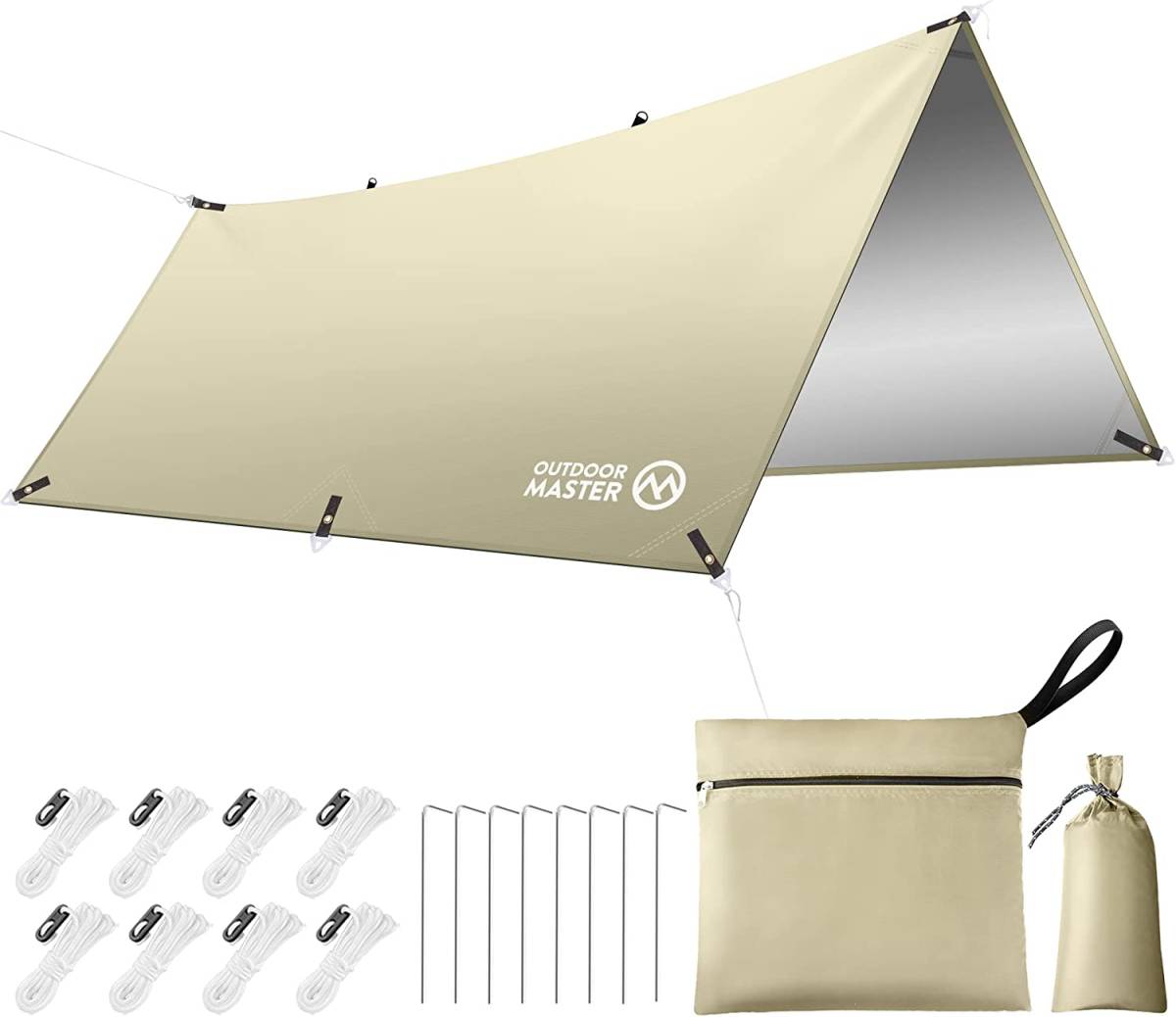 100%の保証 OUTDOORMASTER防水タープテント/300-300cm/8つペグ付/色・ライトグリーン/ソロキャンサイズ002 スクリーン 100%の保証 OUTDOORMASTER防水タープテント/300-300cm/8つペグ付/色・ライトグリーン/ソロキャンサイズ002 スクリーン