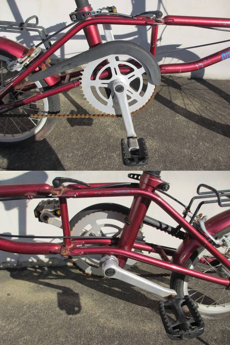 NeoBike NeoCompo ネオバイク ネオコンポ 赤 オールドダホン/ブロンプトン共通部品多数 16インチ スタメ内装3段 90年代製 折畳_画像6