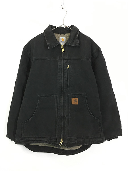美品 古着 Carhartt 古着 L コート リッジ サンドストーン ダック ブラック オール 裏ボア Lサイズ 美品 古着 Carhartt 古着 L コート リッジ サンドストーン ダック ブラック オール 裏ボア Lサイズ