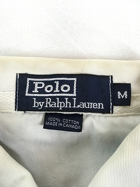 古着 90s Canada製 Polo Ralph Lauren 「POLO BEAR」 ポロベア チェック ラガー ラグビー シャツ M 古着_画像5