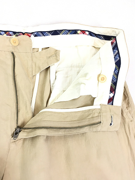 古着 Polo Ralph Lauren 5ポケット リネン シルク スラックス パンツ テーパード W35 L32 古着_画像4