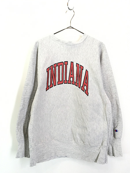 古着 90s USA製 Champion Reverse Weave 「INDIANA」 染込み リバース スウェット L 古着