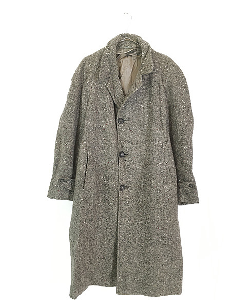 古着 50s Marlury Coats ネップ ツイード ウール チェスター バルマカーン コート 42位