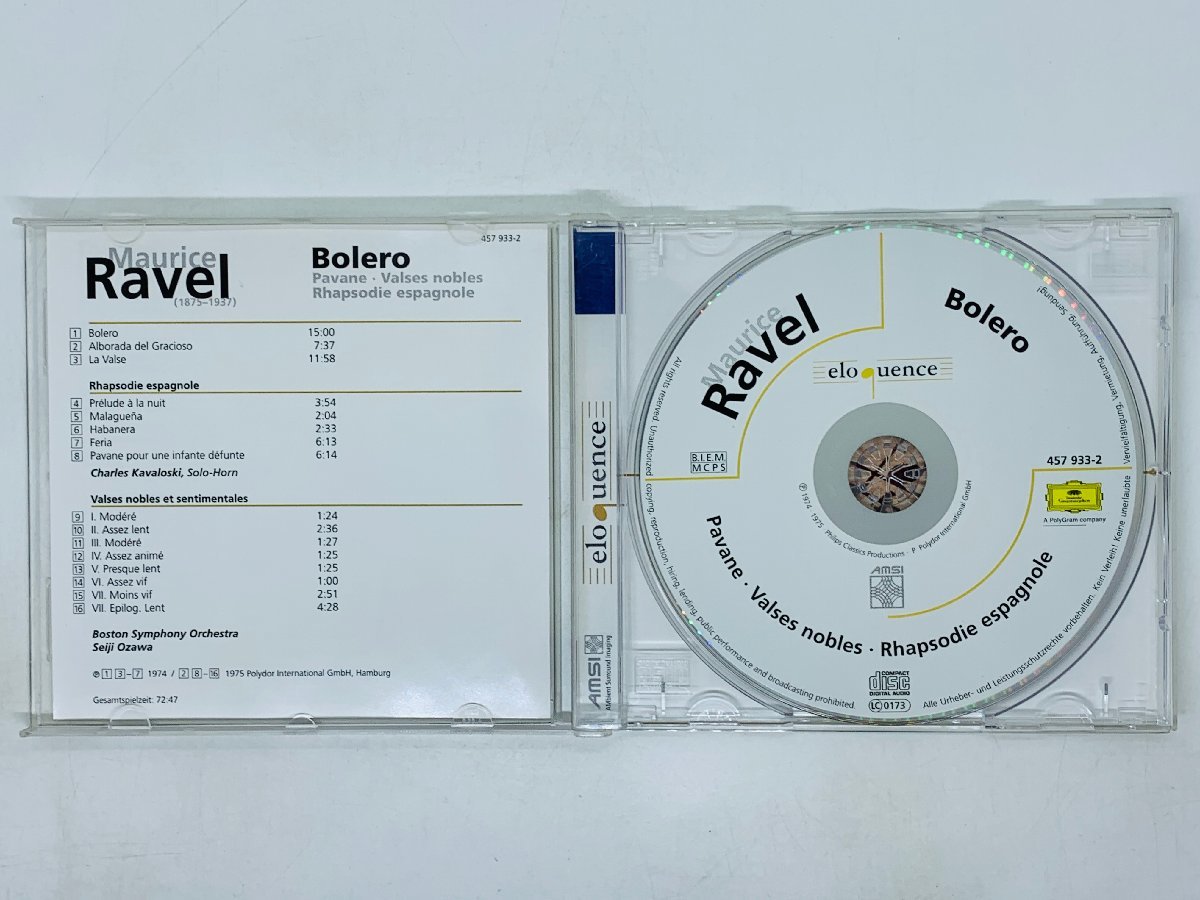 即決CD Ravel Bolero Rhapsodie espagnole u.a. Seiji Ozawa 小澤 / eloquence / アルバム G06_画像5