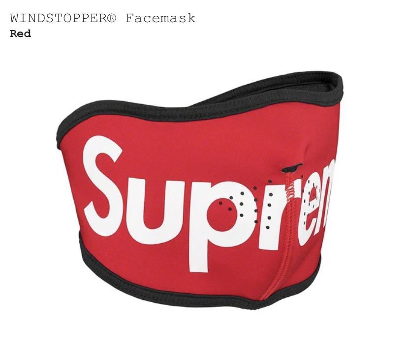 Supreme WINDSTOPPER Facemask レッド フェイスマスク ネックゲーター BOX LOGO ボックスロゴ シュプリーム_画像1