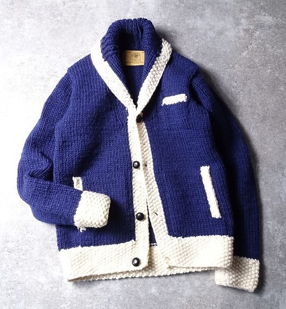 想像を超えての ニットジャケット ショールカラー カナディアン