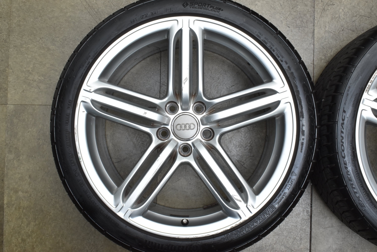 【希少 正規品】アウディ 4F A6 S6 純正 19in 8.5J +48 PCD112 ハブ径57.1mm 4F0601025DE コンチネンタル DWS06 255/35R19 送料無料 4本_画像2