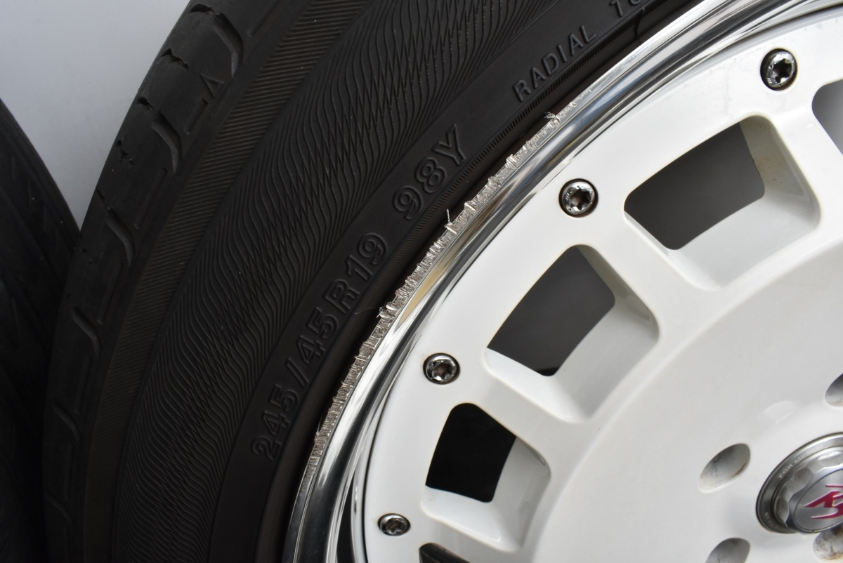 【2ピース ディッシュ】クリムソン RS DP CUP 19in 8.5J +48 PCD120 ヨコハマ アドバン dB 245/45R19 BMW E65 7シリーズ レクサス LS600hの画像8