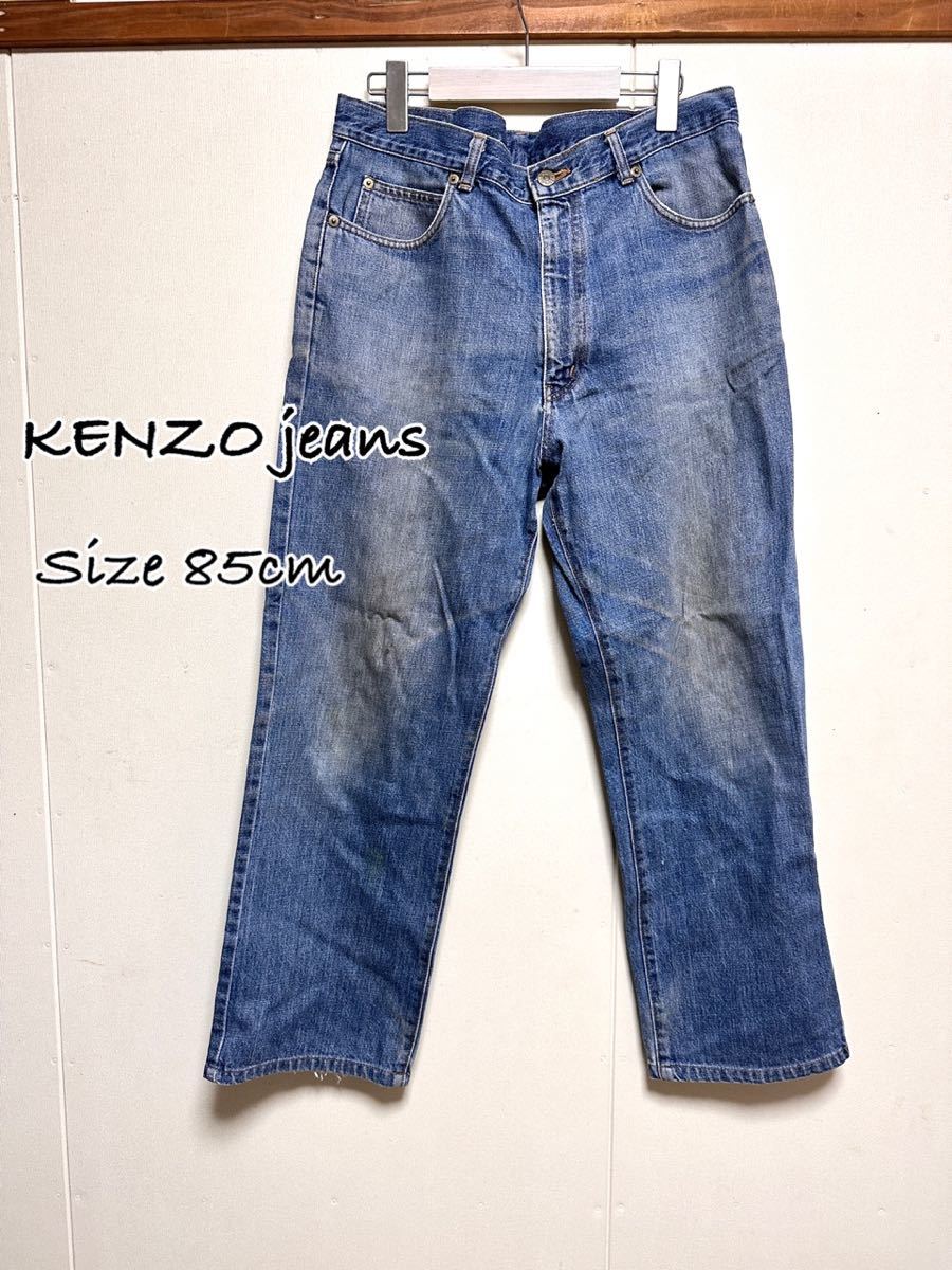 Kenzo jeans Kenzo джинсы Denim гора Фудзи стежок 85cm Vintage сделано в Японии 