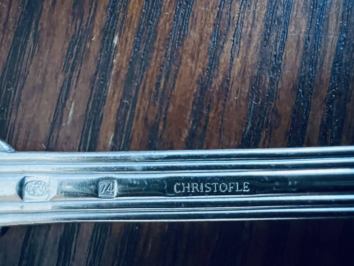  Chris to full shino n antique original silver plating made cutlery 10 pcs set Christofle/Chinon/501-1
