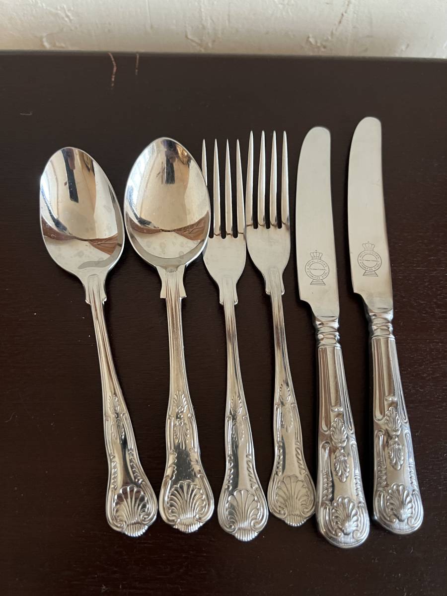  England made King s pattern made of stainless steel side for cutlery 6 pcs set /503-3