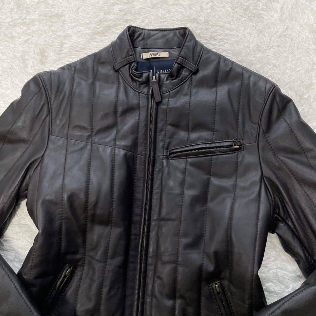 オープニング】 【極美品】ARMANI JEANS レザージャケット www.lagoa