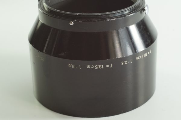 plnyeA002[並品 送料無料]Nikon f=10.5cm 12.5 f=13.5cm 13.5 NIKKOR Auto 10.5cm F2.5 13.5cm F3.5 レンズフード_画像2