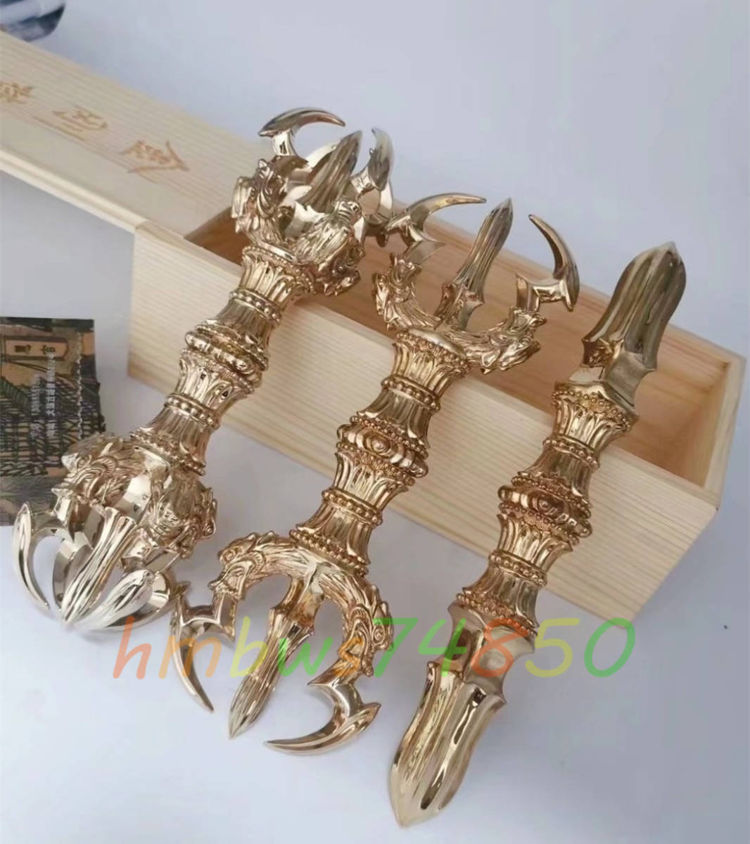 密教法具 寺院仏具」極上品 金剛杵 3点セット五鈷杵/三鈷杵/ 密教法具 寺院仏具」極上品 金剛杵 3点セット五鈷杵/三鈷杵/