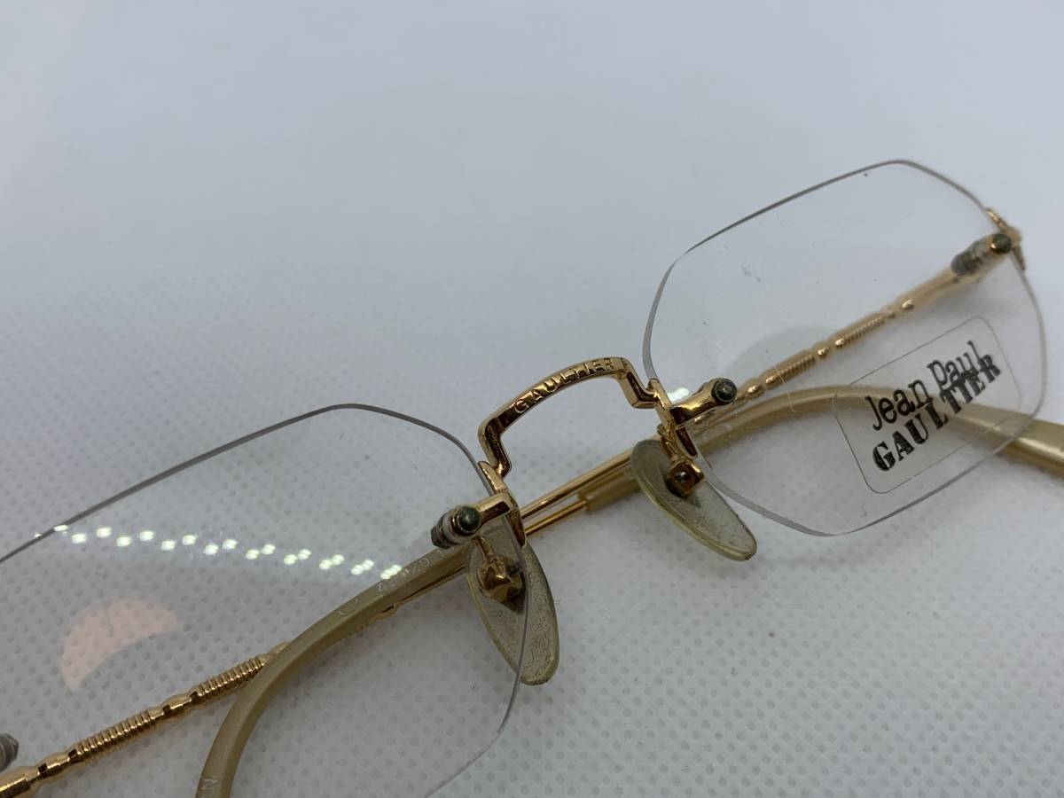 Jean Paul GAULTIER ジャンポールゴルチエ ゴルチェ　サングラス　眼鏡　アーカイブ メガネ　金縁　ゴールドフレーム　archive sunglasses