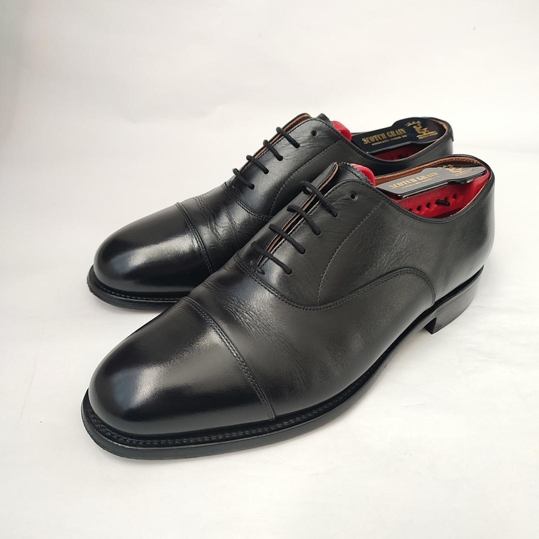 人気商品 SCOTCH l43 黒 ブラック レザー 革靴 ビジネス ドレス