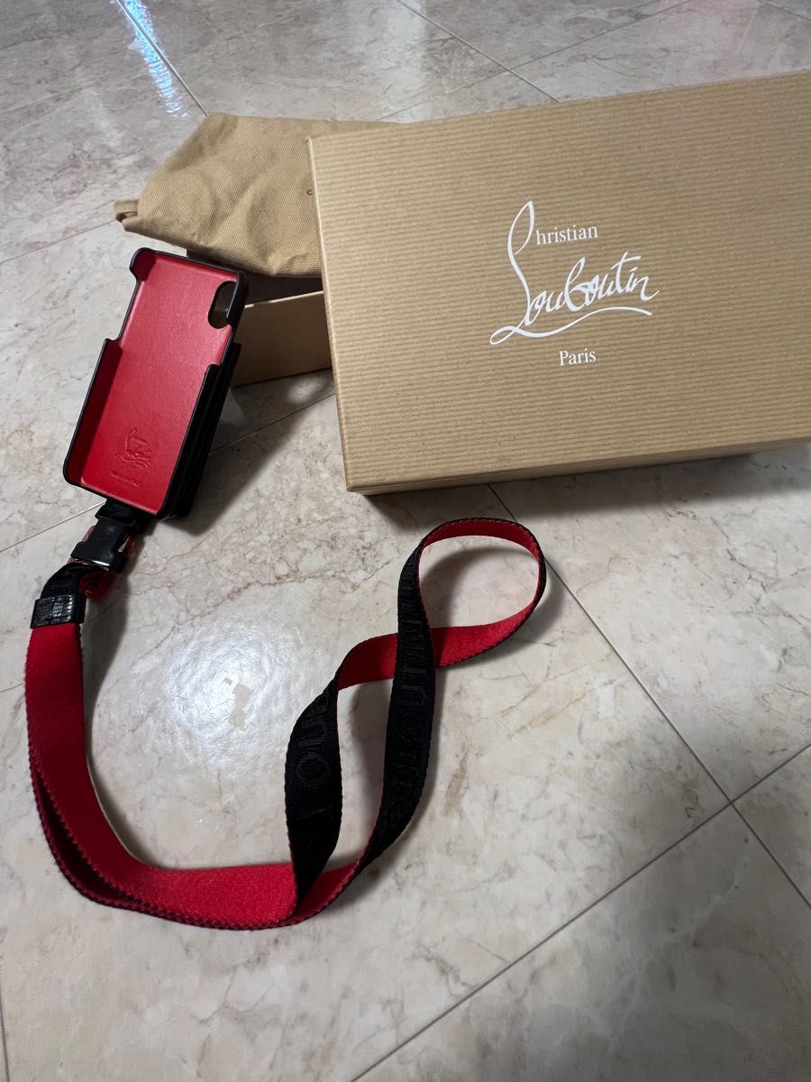 入園入学祝い クリスチャンルブタンiPhoneケース XS/X用レザーケース