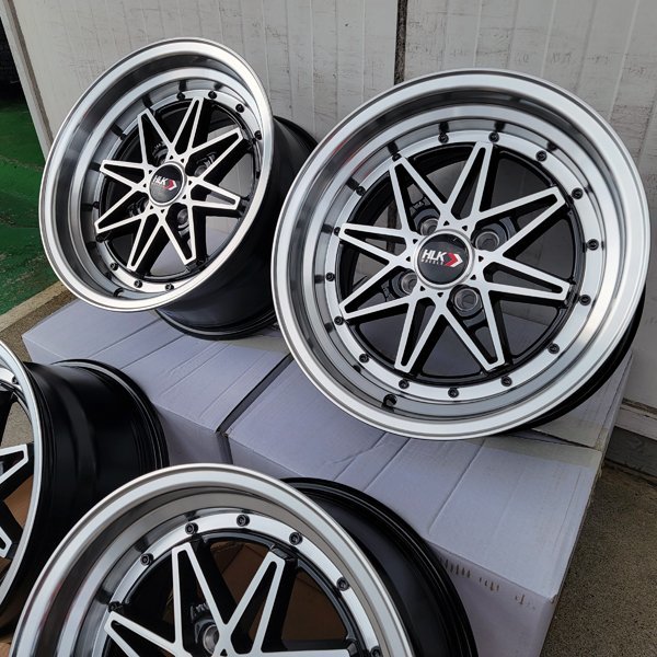 ヤフオク! - 送料無料 15インチ 4穴 深リム pcd100 8j ア...