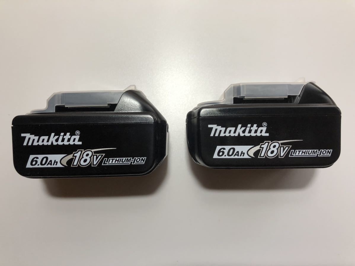 新品☆未使用2個セット マキタ 純正 18V 6.0Ah バッテリーBL1860B 残量