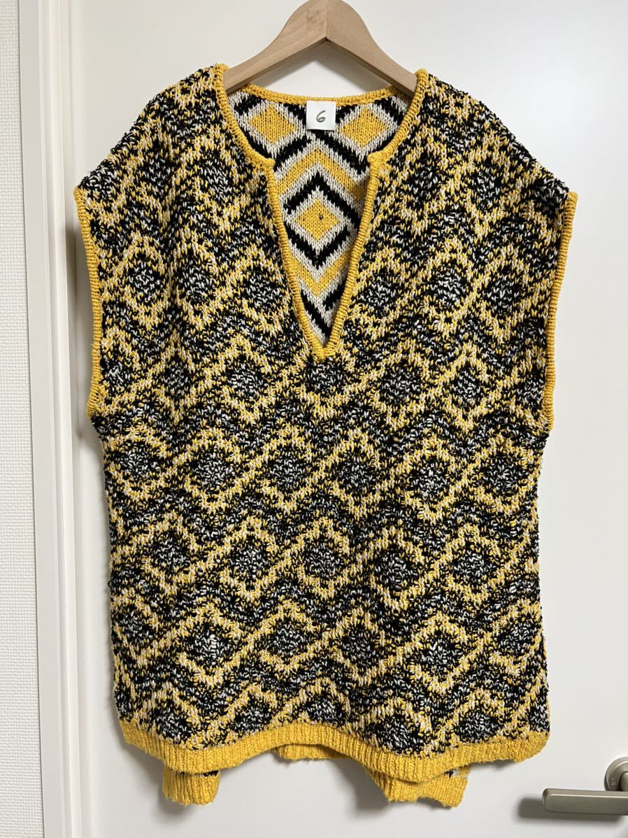 ＜6(ROKU)＞DIAMOND MOTIF SKIPPER KNIT VEST/ベスト ニットベスト　221209_画像6