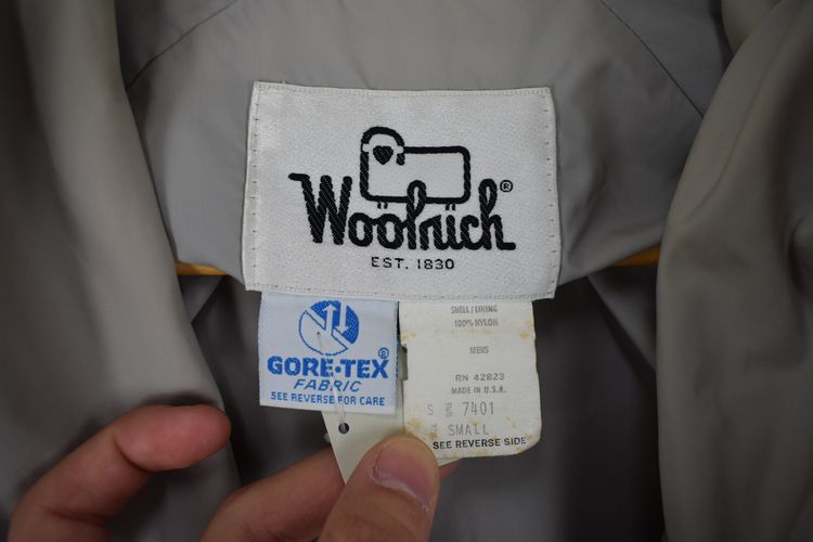 gdo item * Vintage 70s~ Woolrich Woolrich full Zip Gore-Tex Gore-Tex nylon mountain parka navy S h21925