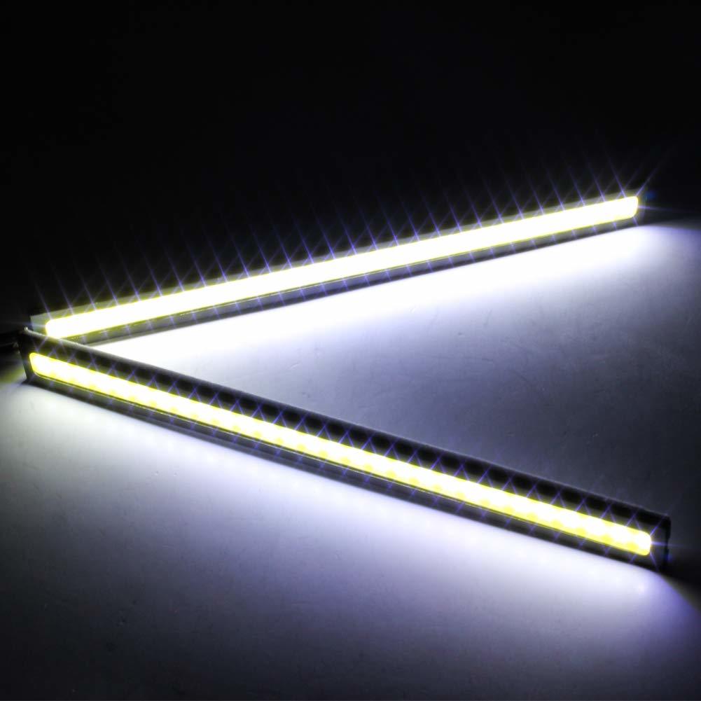 550円スタート！送料全国一律210円！LED ディライト COB 高輝度発光 12V車用 パネルライト バーライト 超薄型デザイン 17cm ホワイト 2本_画像8