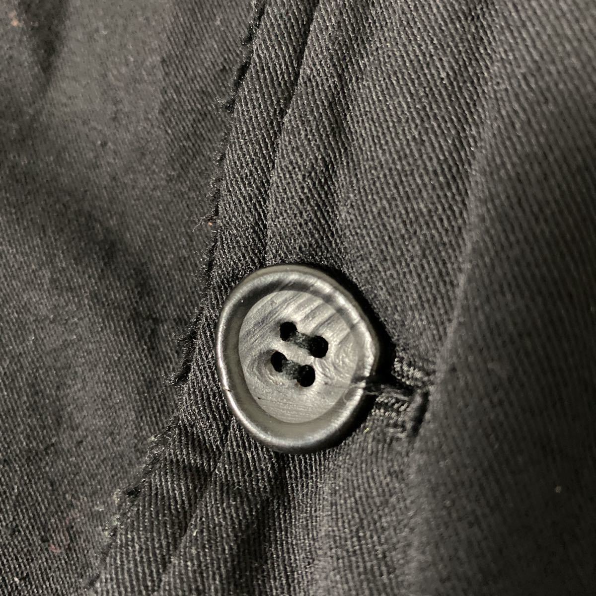 美品 AD 2005 COMME des GARCONS homme ボア ポリ 縮絨 歪み ボタン ジャケット S ギャルソン オム ブラック black アーカイブ _画像5