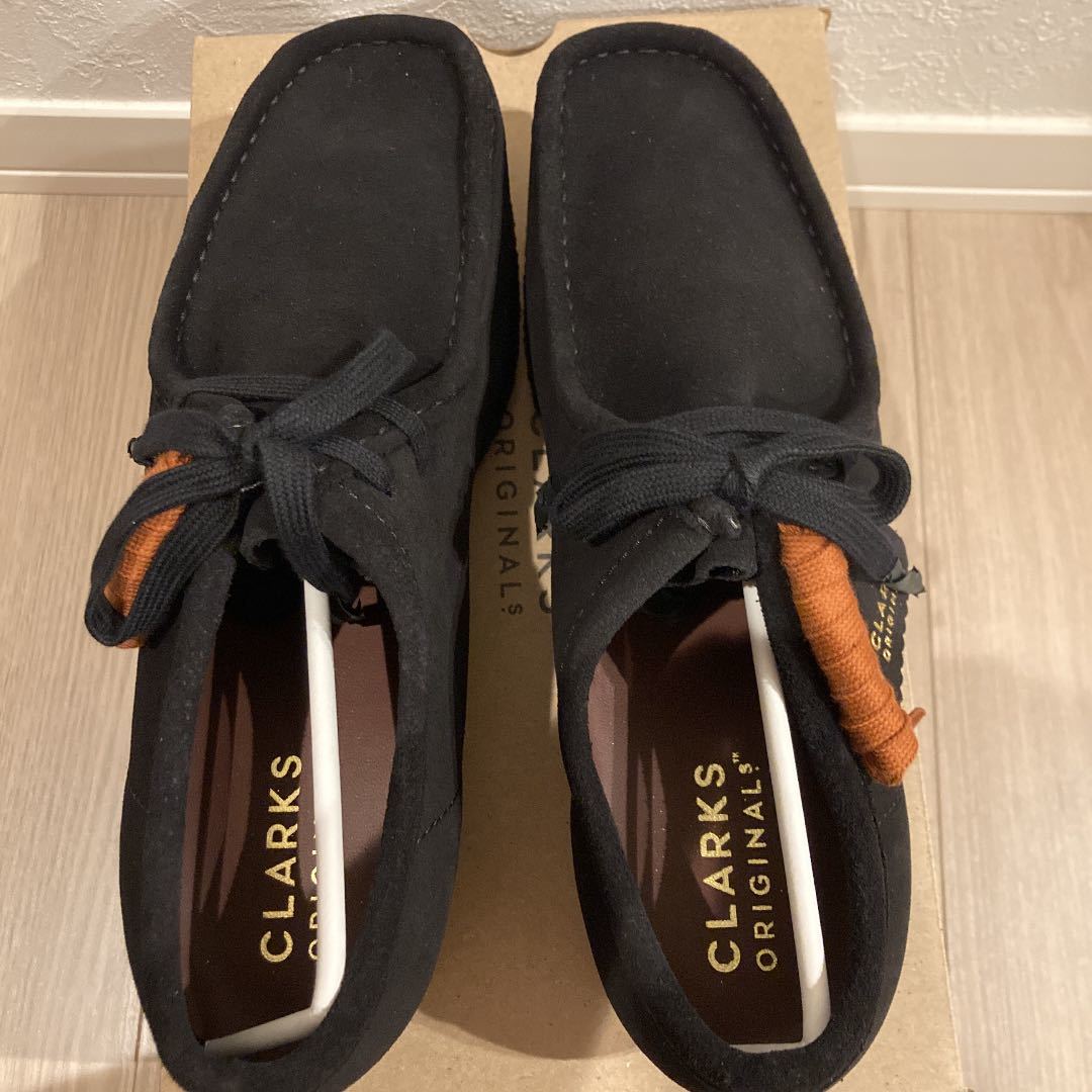 Clarks Wallabee クラークス ワラビー Black ブラック スエード モカシン UK7_画像4