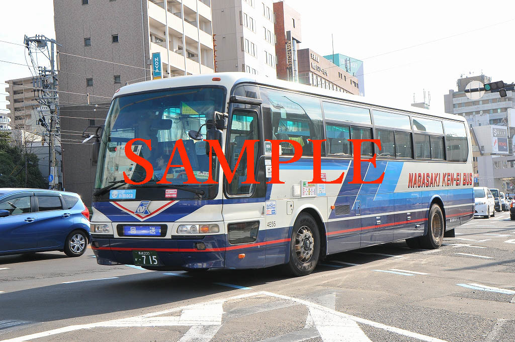 Dー３C【バス写真】L版５枚　長崎県営バス　セレガ　エアロエース　西工C　高速車(1)_画像2