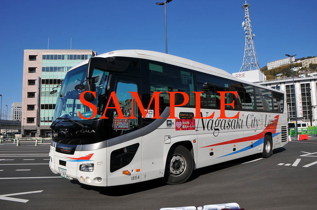 Dー３C【バス写真】L版４枚　長崎自動車　ガーラ　観光ルートバス_画像2