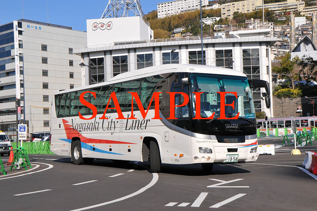 Dー３C【バス写真】L版４枚　長崎自動車　ガーラ　観光ルートバス_画像1