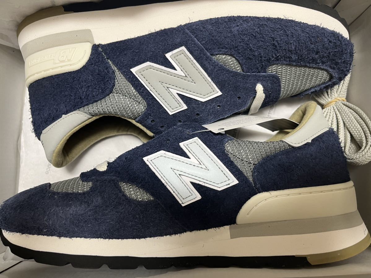 26cm Carhartt WIP × New Balance 990V1 Dark Navy カーハート WIP ニューバランス 990V1 プッシーウィロー グレー made in USA 991 992_画像9