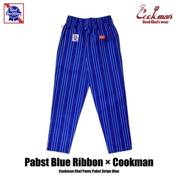 送料0 【COOKMAN】クックマン Chef Pants シェフパンツ Pabst Stripe Blue 221-21815 -M 男女兼用 イージーパンツ コックパンツ 西海岸_画像3