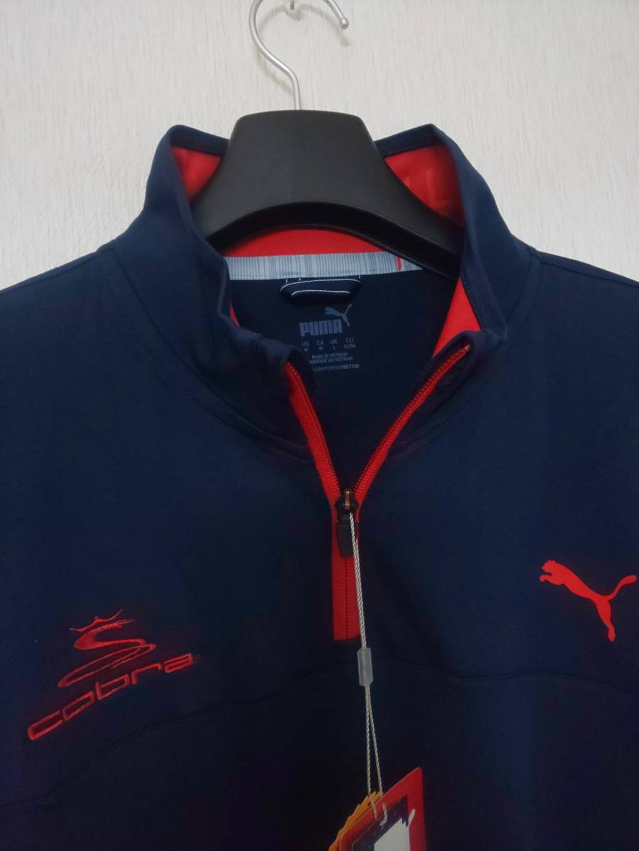 USプーマ コブラ Torreyana 1/4Zip 紺XL特注刺繍入り シャツ USプーマ コブラ Torreyana 1/4Zip 紺XL特注刺繍入り シャツ