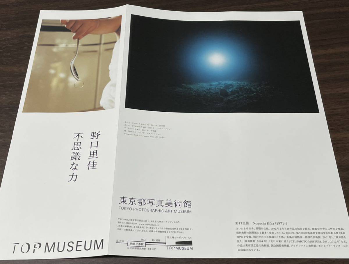【野口里佳　不思議な力】東京都写真美術館　2022-2023 展覧会チラシ_画像4