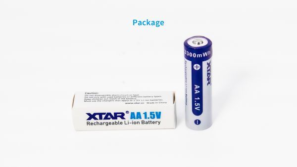 *XTAR lithium battery 2000mAh3300mWh 1.5V2 pcs set Li-ion rechargeable battery AA type ( single three shape ) special case attaching li Charge Abu ru battery *