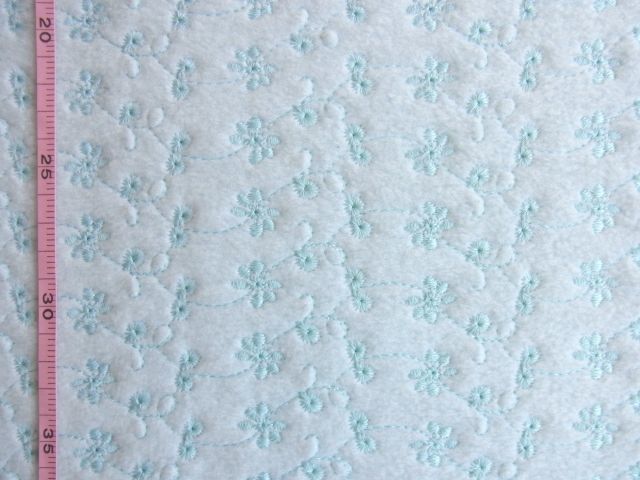 * embroidery fleece!Flowers( light blue ) anti pi ring!133×50*[NE1923-A]